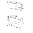 Milldue Pivot Комплект мебели 540+540x688x386 цвет: чёрный глянцевый (122)