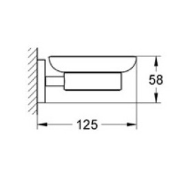 Grohe Essentials 40444001 Мыльница стеклянная