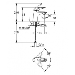 Grohe Eurostyle 23567003 Смеситель для раковины, стандартный