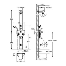 Grohe Aquatower 3000 27202000 душевая панель