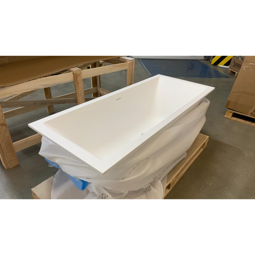 Встраиваемая ванна 180x80 KNIEF Shape 0600-750-01 с щелевым сливом переливом click-clack, белая мато