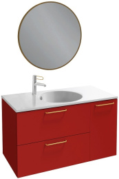 Тумба под раковину Jacob Delafon Odeon Rive Gauche 90 см, EB2543-RX-G1C, цвет белый глянцевый, ручки