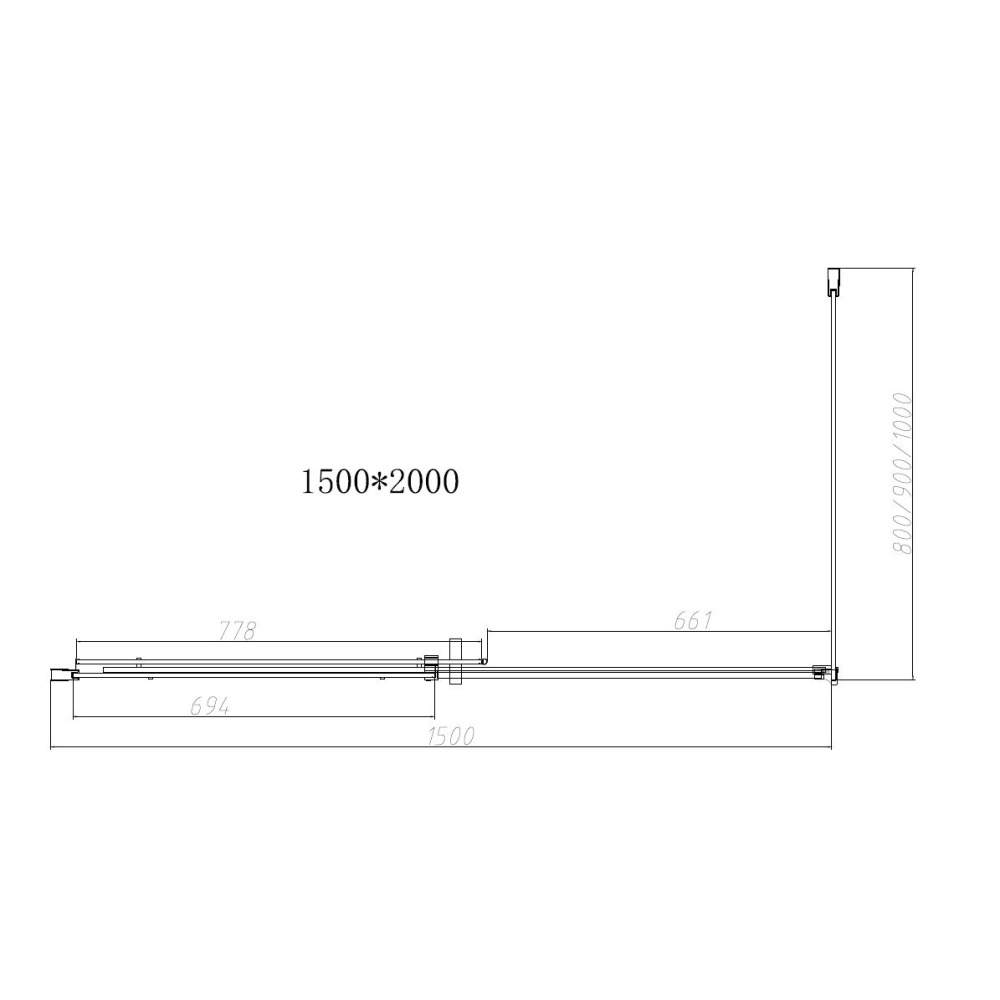 Душевой уголок Vincea Dice (VSR-4D1015CLB) черный