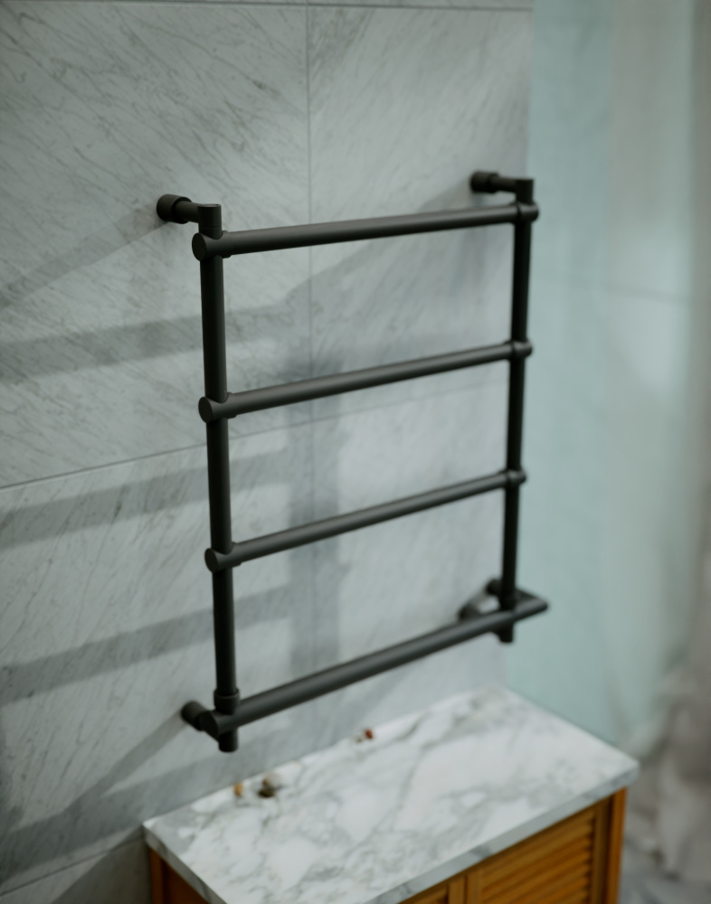 Фото Полотенцесушитель электрический Margaroli Sole 542 5424704NONB черный матовый