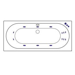 Excellent Oceana WAEX.OCE18S.SMART Ванна 180x80 "SMART" (хром)