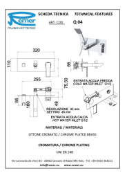 Фото Смеситель Remer для ванны встраив. настен. RR Q04