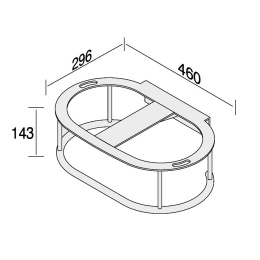 Структура подвесная металлическая AeT CURVY цвет черный матовый A503V1105