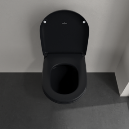 Фото Подвесной унитаз Villeroy&Boch Antao (4674T0R7) безободковый, технология TwistFlush, Pure Black