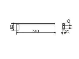 Полотенцедержатель Keuco Edition 400 11522010000, хром