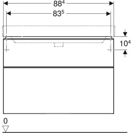 Geberit Smyle Square 500.354.JK.1 Тумба для раковины, с ящиками выдвижными