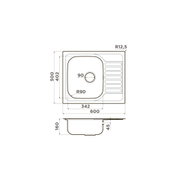 Кухонная мойка Omoikiri Kashiogawa 60-IN (4993274) нержавеющая сталь