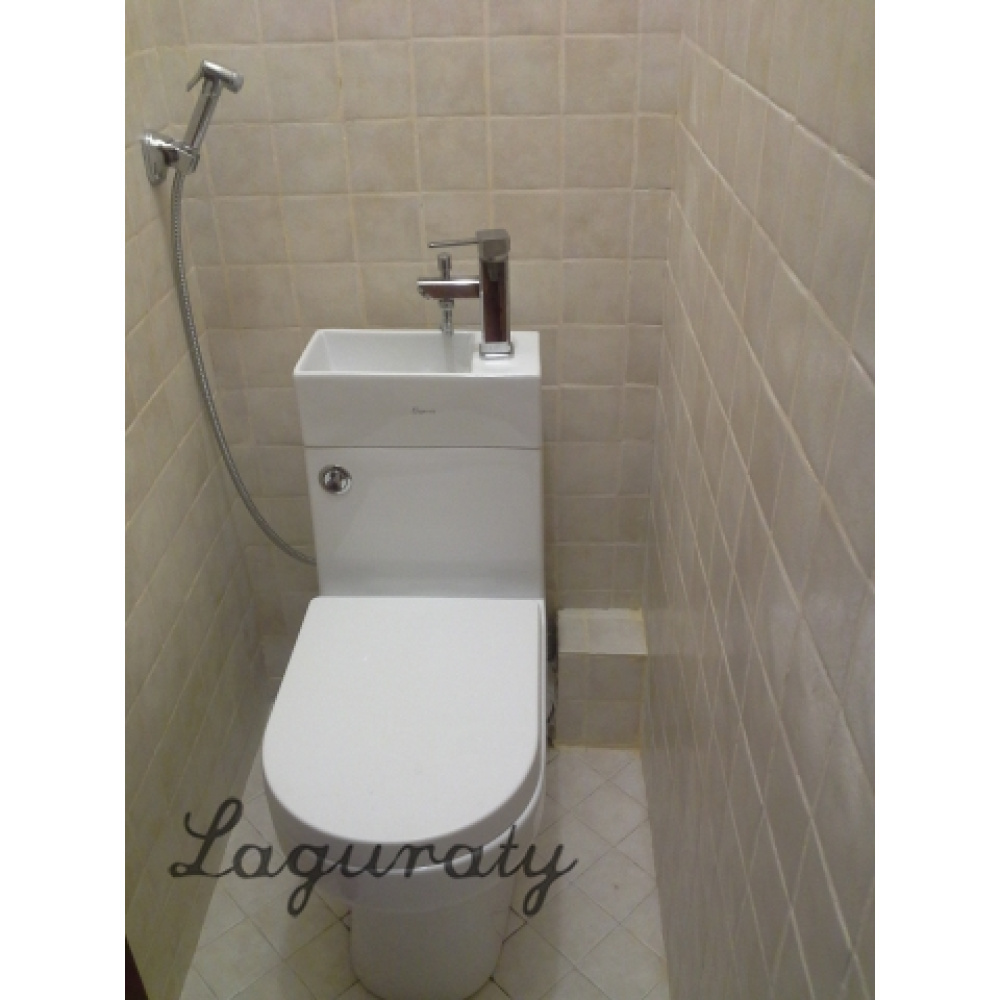 Напольный унитаз Laguraty 8074 крышка микролифт, с функцией биде и смесителем P1409