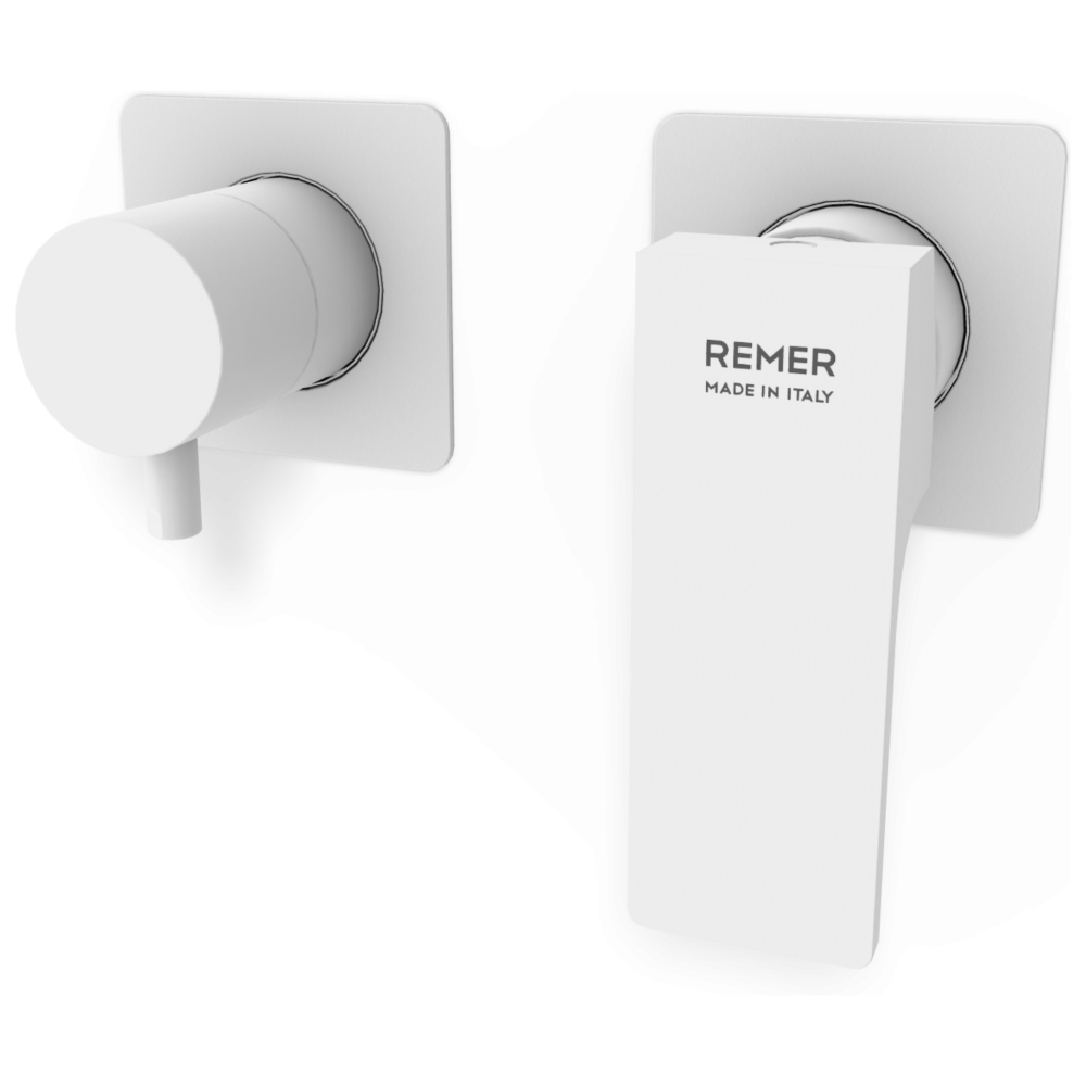 Фото Смеситель для душа Remer Absolute AU92ZPWBBO, белый матовый