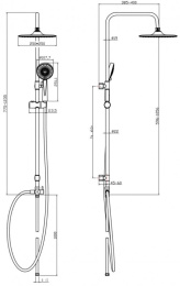 Фото Душевая система Cersanit Neno (63477) хром