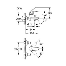 Смеситель для ванны Grohe Euroeco 32743000 с изливом