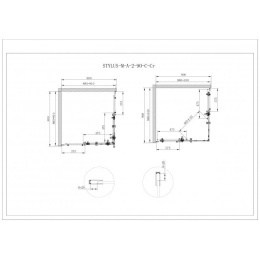 Душевой уголок Cezares Stylus-M A-2 90x90