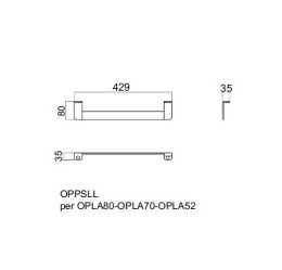 Ceramica CIELO OPPSLL - Боковой полотенцедержатель для раковин из серии Opera (хром)