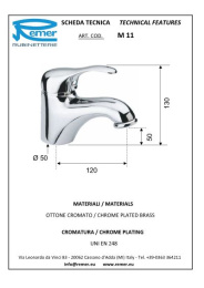 Смеситель Remer для раковины RR M11