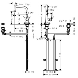 Кухонный смеситель Hansgrohe Kitchen (73805800)