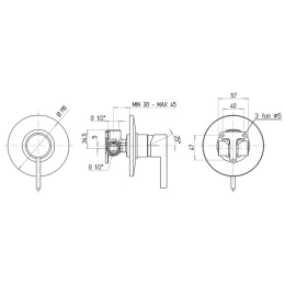 Фото Смеситель для душа Paini Brera 74PZ690 черный