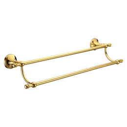 Фото MELANA 821 Двойная штанга для полотенец золото MLN-821002
