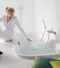Смеситель для ванны Hansgrohe PuraVida (15472400) хром, белый