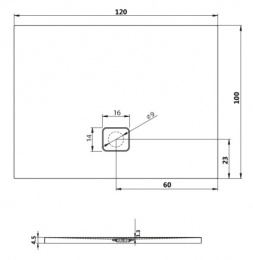 Фото Душевой поддон Riho Basel 432 120x100 белый + сифон DC360050000000S
