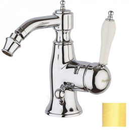 Фото Смеситель для биде Margaroli Classica RU1003AA01GD, с донным клапаном, золото