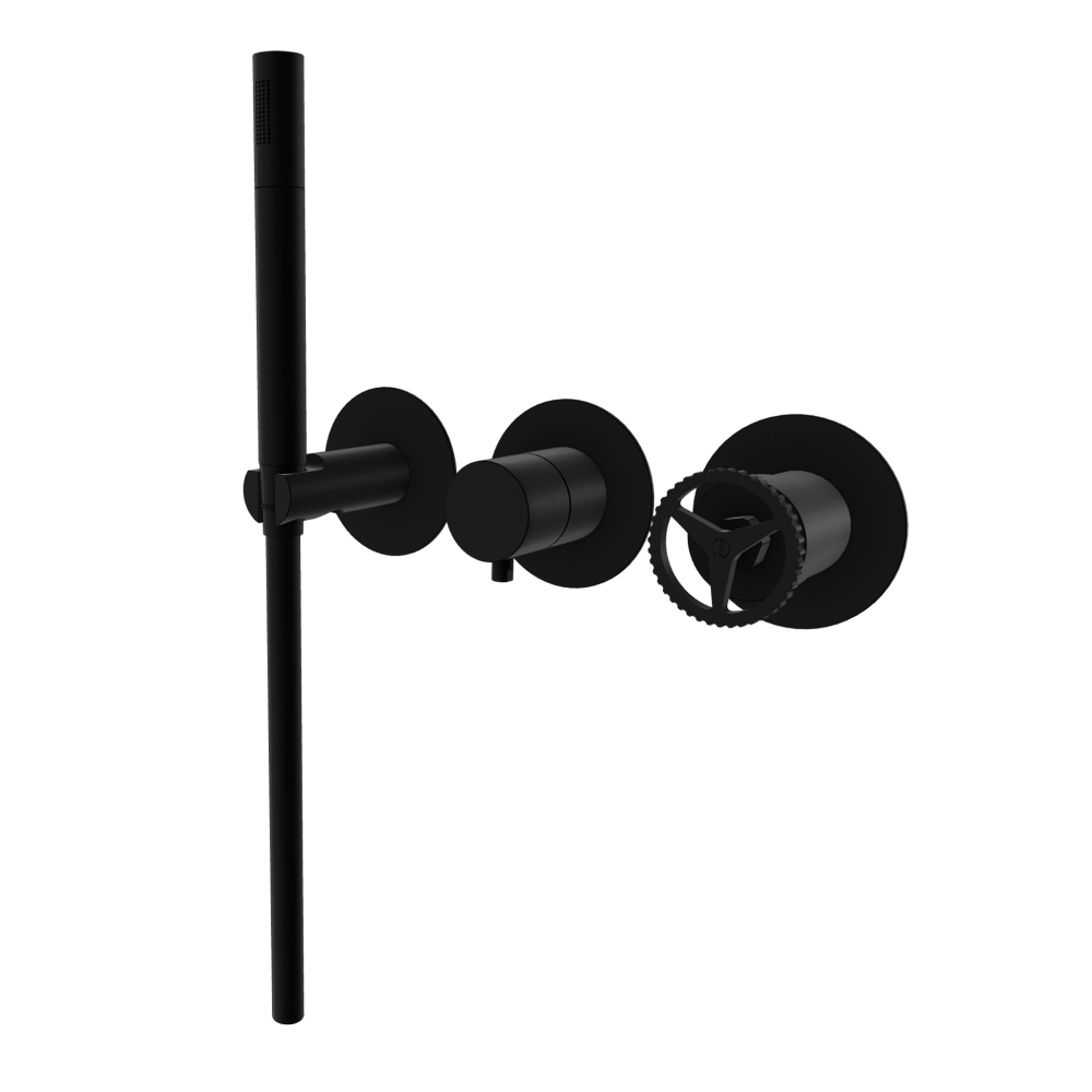 Фото Смеситель для душа Remer Chrono CH97D2PWBNO, черный матовый