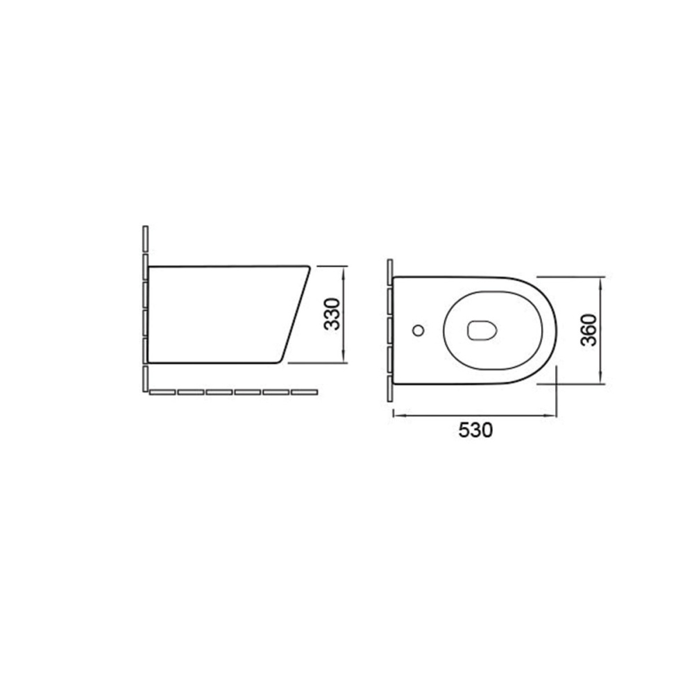 Подвесное биде Vincea Q-Line (VB1-11G1B) золото/черный