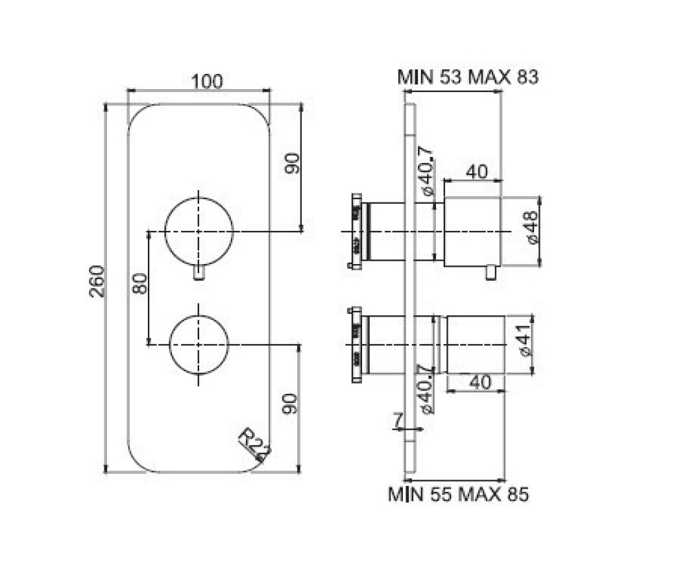 Смеситель для ванны F4169X6CR FIMA Carlo Frattini Nomos Go