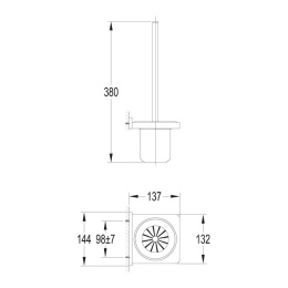 Omnires Darling DA70620GL Ершик подвесной (золото)