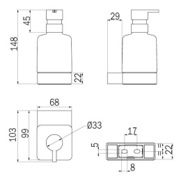 Дозатор для мыла Inda Indissima A88120CR21
