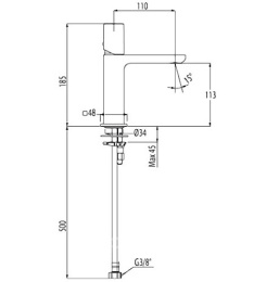 Фото Tres Loft 20010102D Смеситель для раковины (хром)