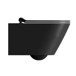 Унитаз подвесной GSI Kube X 550 941526 безободковый Swirlflush, чёрный матовый