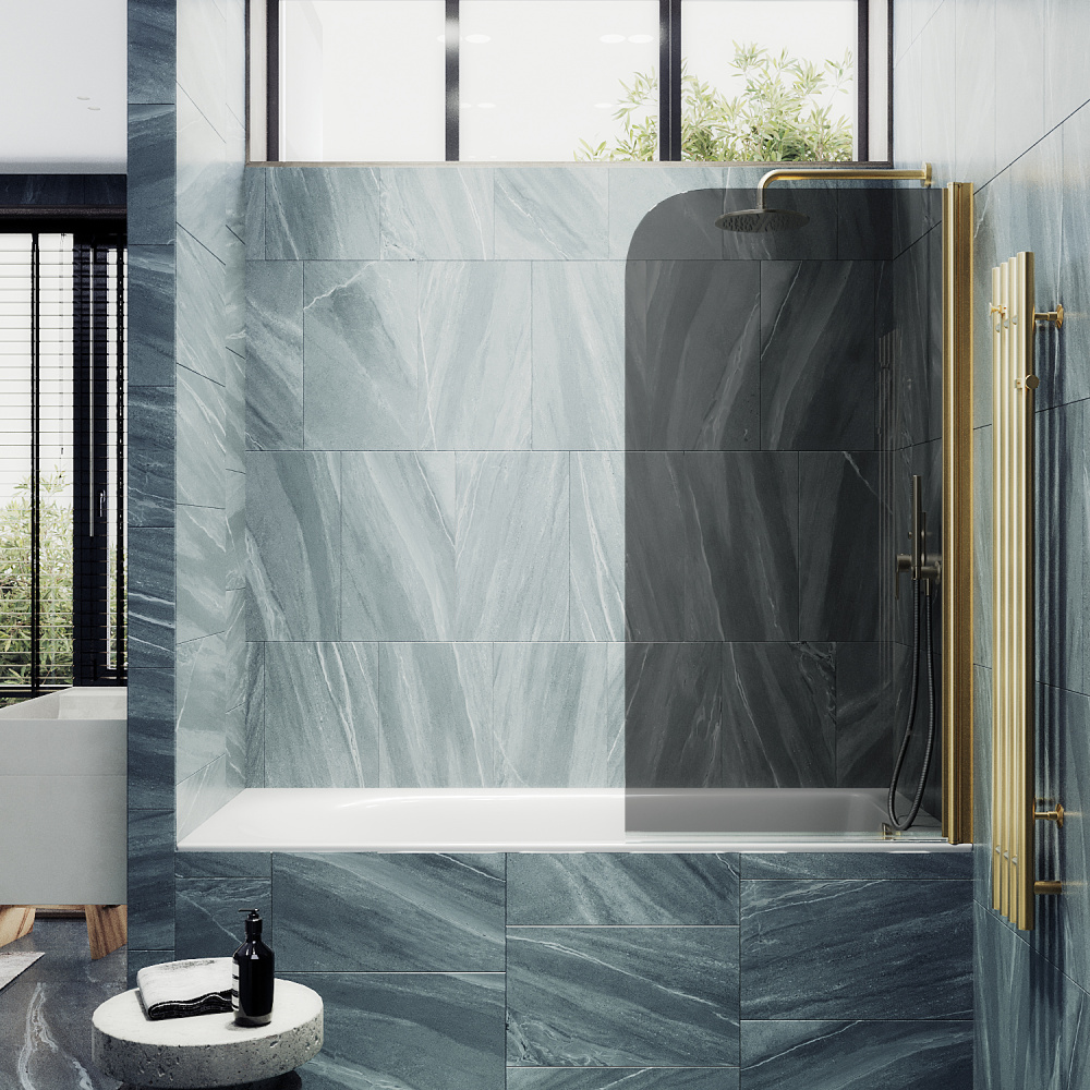 Шторка на ванну Maybah Glass MGV-608-3 поворотная на монопетле