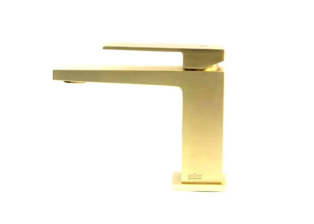 Фото Смеситель для раковины Webert Pegaso PE830102794SSE, матовое золото