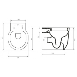 Приставной унитаз BelBagno Sabrina BB122CB