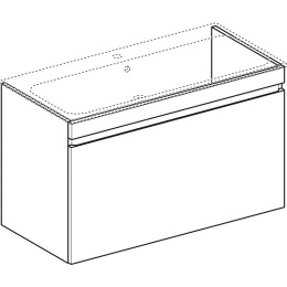 Тумба под раковину Geberit Renova Plan 869503000, 98,8 см, цвет дуб