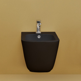 Фото Kerasan Tribeca 512531 Биде подвесное 55см, c 1 отв под смеситель, цвет: черный матовый