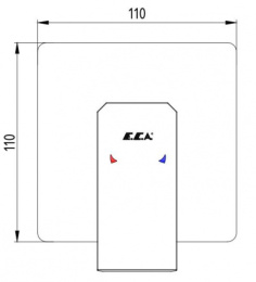 Смеситель для душа E.C.A Tiera, 102167105C1EX-K