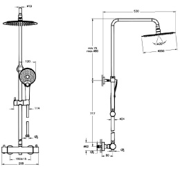 Фото Душевая система Vitra Aquaheat RH3 (A47201EXP)