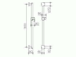 Фото Штанга для душа Keuco Smart Care 32312010900, хром