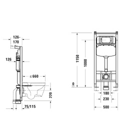 Фото Монтажный элемент Duravit DuraSystem WD1029000000/WF1202000010 для подвесного унитаза в сборке