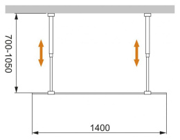 Душевой уголок Душевое ограждение Cezares Liberta-L-2-140-C-Cr 140 x 195 см, стекло прозрачное, профиль хром