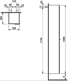 Шкаф-пенал Laufen Kartell by Laufen 4.0815.2.033.635.1