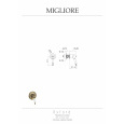 Migliore Oxford 19137 Смеситель скрытого монтажа, ручка белая, хром