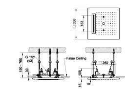 Фото Потолочный душ Gessi Private Welness Minimali (32849#238) хром