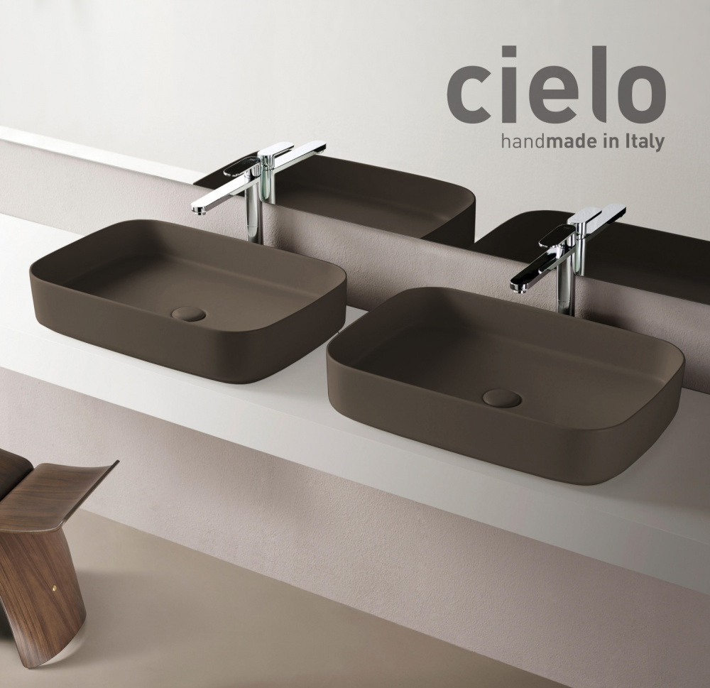 Ceramica CIELO Shui Comfort SHCOLAR60CA - Раковина накладная на столешницу 60*40 см (Cacao)