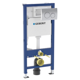 Инсталляция для подвесного унитаза Geberit Delta 20 458.118.21.2 с панелью смыва, хром глянцевый